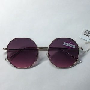 Women’s octagonal Retro fashion metal sunglasses 60038